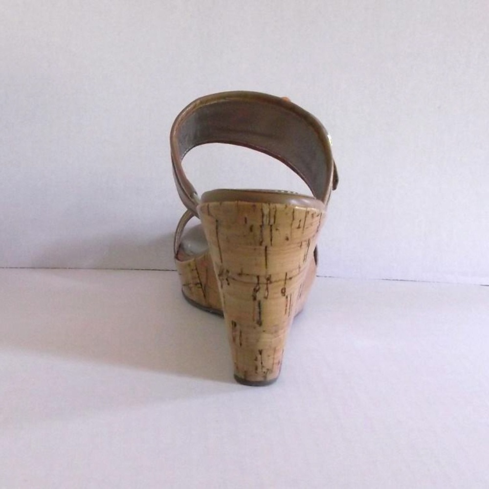 Circa Joan & David Xema Tan Cork Wedge Sandals - Picture 4 of 8